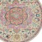 Homeroots 5 ft. Round Ivory & Pink Medallion Area Rug 385591 - alternate 9